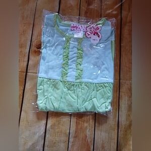 Casual Green and Blue Dress with Lightweight Fabric